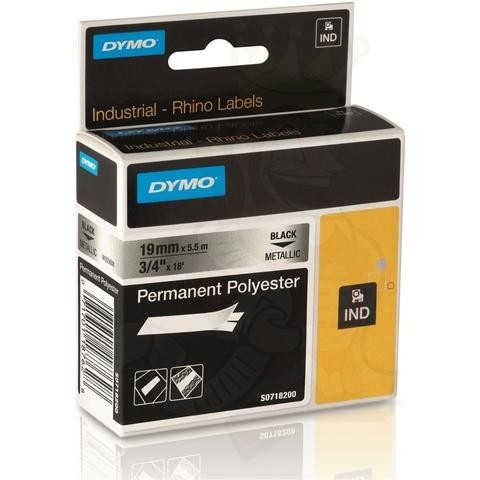 DYMO traka IND Pol 24mmx5.5m, crna/srebrna
