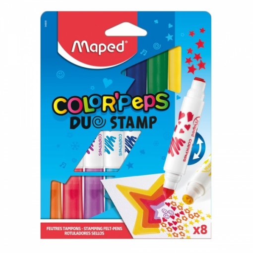 FLOMASTERI MAPED COLOR`PEPS M846808 DUO SA PEČATOM 1/8