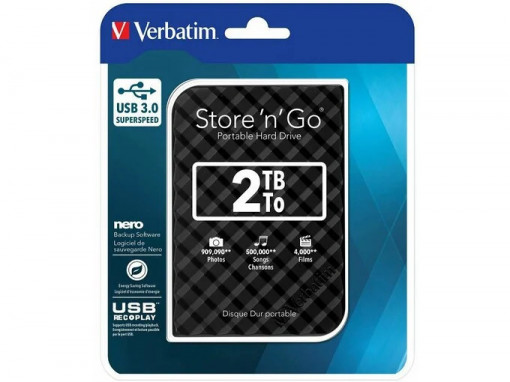 Hard disk 2.5" 2TB USB 3.0 Verbatim 53195 crni