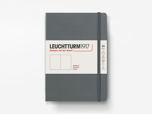 Leuchtturm 1917 Medium A5 Hardcover Notebook RULED - Anthracite