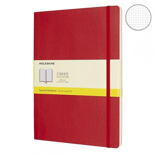 Moleskine Notebook XL SQUARD Red SOFT