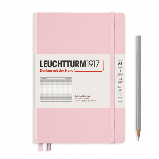 Notebook Medium (A5) Hardcover, Kocke, Svetlo roze