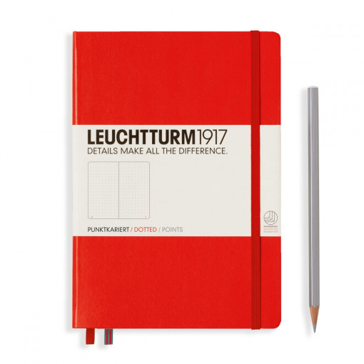Notebook Medium (A5) Hardcover, Tačke, crveni
