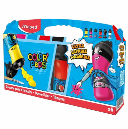 Tempere Maped Color Peps Superheroj 6x75ml