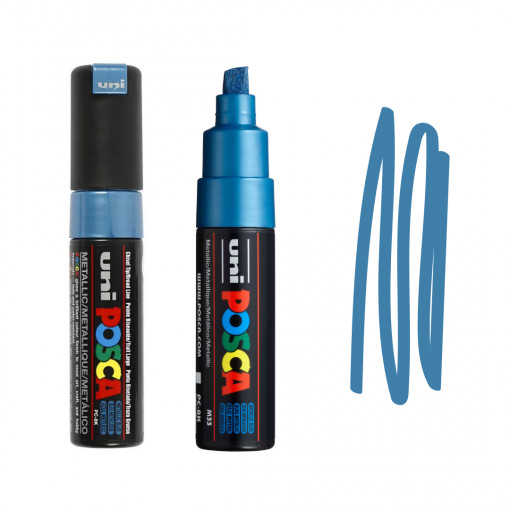 Uni Posca Paint Marker Pen PC-8K - METALLIC Blue