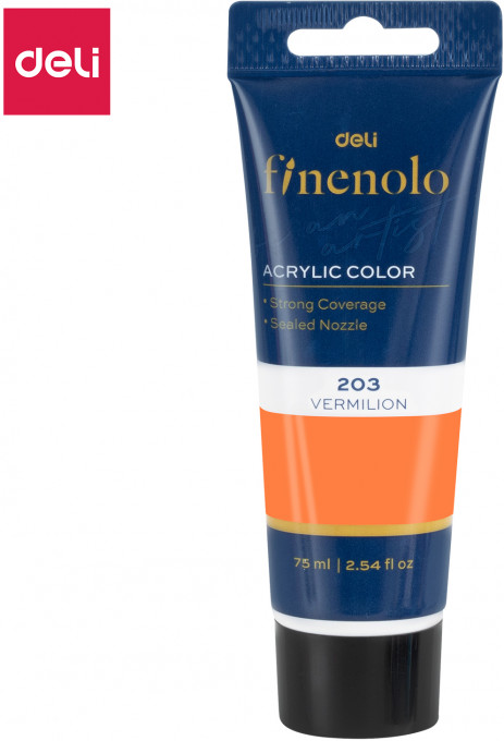 AKRILNA BOJA DELI U TUBI VERMILION CRVENA 75ml EC75-VR