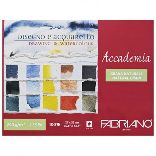 Blok Accademia Drawing & Watercolour Maxi 27x35cm 100L 240g Fabriano 42402735