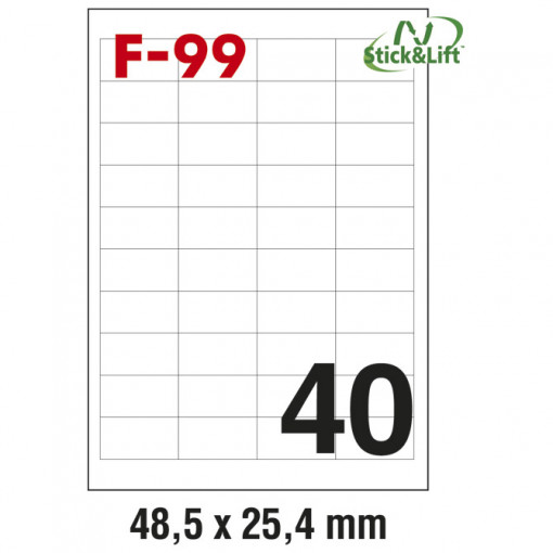 Etikete ILK 48,5x25,4mm odlepljive pk100L Fornax F-99