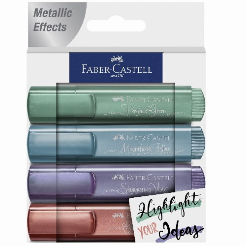 Faber Castell Metallic tekst marker set 1/4