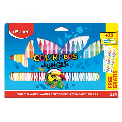 FLOMASTERI MAPED COLOR`PEPS JUNGLE + NALEPNICE GRATIS 1/24