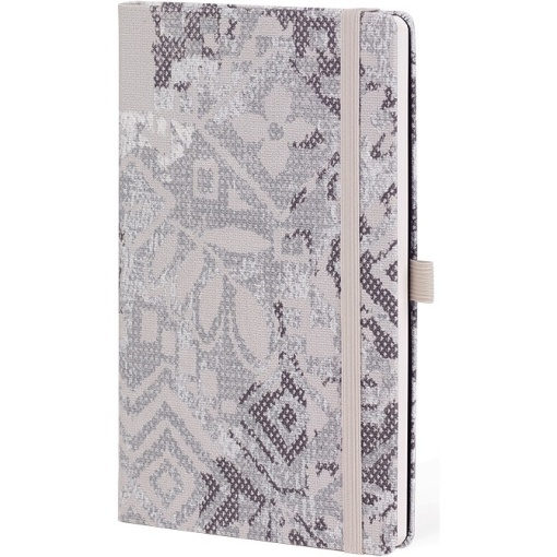 Notes 13x21cm linije 192strane s gumicom Shabby Grey Texture