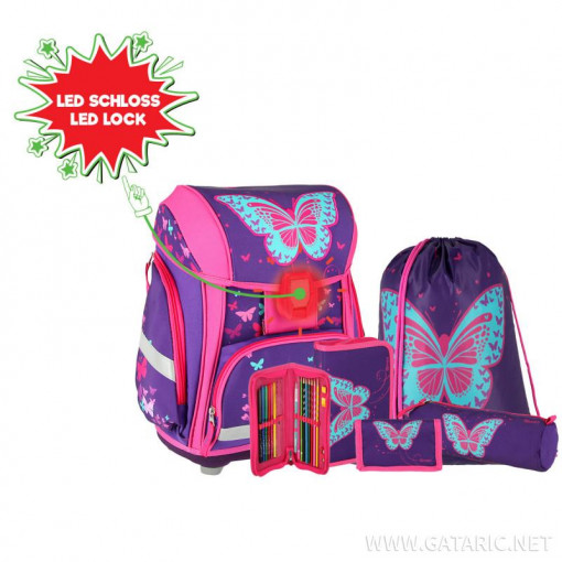 Torba set BUTTERFLY 3D SMART 5d, LED kopča
