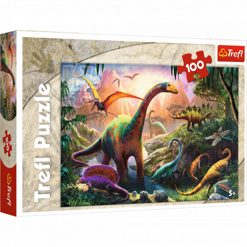 Trefl Puzzle Dinosaurs' land 100 delova