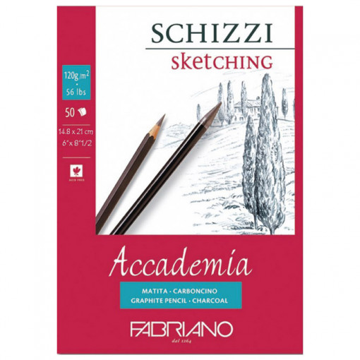 Blok Accademia Schizzi Sketching 14,8x21cm 50L 120g Fabriano 41121421