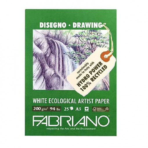 Blok Disegno Drawing 100% reciklirani A3 25L 200g Fabriano 22529742