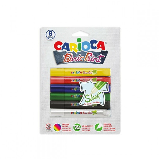 Flomaster fabric paint za tekstil SLEEK 1/6 Carioca