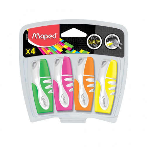 Maped text marker MINI FLUO 1/4 set