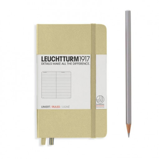 Notebook Pocket (A6) Hardcover, Linije, Sand