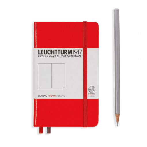 Notebook Pocket (A6) Hardcover, Prazan, Red
