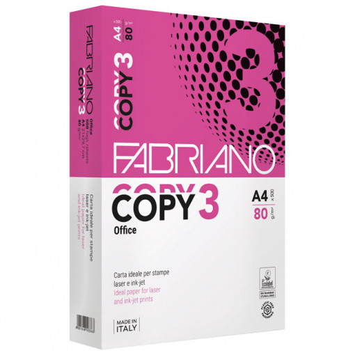 Papir Copy 3 A4 80g pk500 Fabriano 40021297