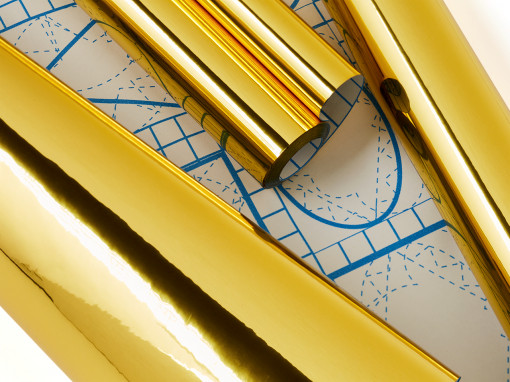 Tapet samolepljivi rolna 50x300cm 50my Sadipal Fabriano S0012239 metalik zlatni (oro)