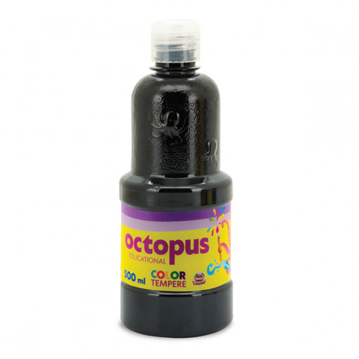 Tempera 500ml crna octopus unl-1125