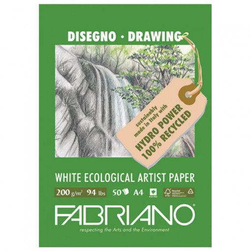 Blok Disegno Drawing 100% reciklirani A4 50L 200g Fabriano 25021297