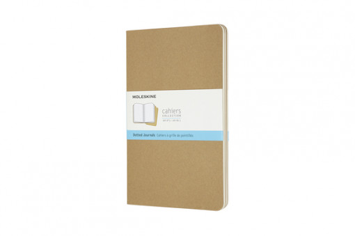 Moleskine Cahier Journals - Large Dotted Kraft Soft Cover