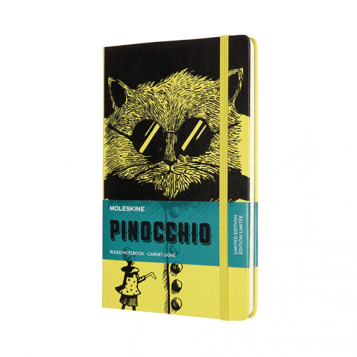 Moleskine LE Pinocchio Notebook, Hard Cover, Large, Ruled/Lined, The Cat, 240 strana