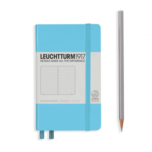 Notebook Pocket (A6) Hardcover, Tačke, Ice blue