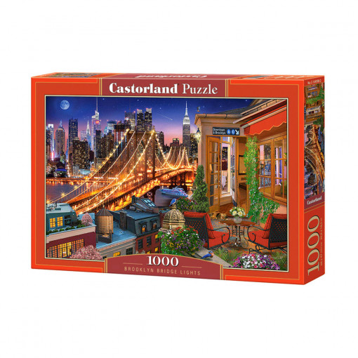 Puzzle 1000 delova c-104598-2 brooklyn bridge lights castorland