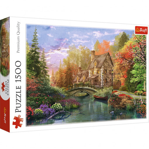 Trefl puzzle Cottage by the la 1500 delova