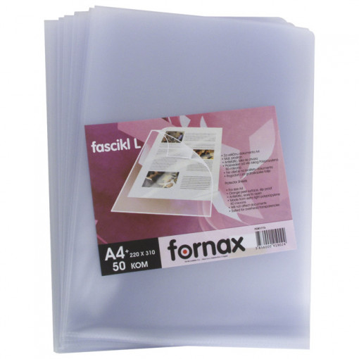 Fascikla "L" 80my pp A4 mat pk50 Fornax 1773 providna