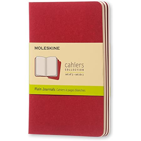 Moleskine Cahier Journal, Soft Cover, Large, Cranberry Red