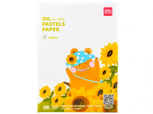 PAPIR ZA CRTANJE ULJANIM PASTELIMA DELI A3 - 20 lista - beli