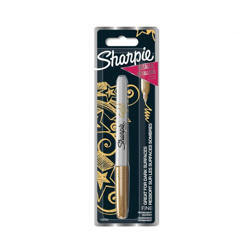 Sharpie Permanent Marker Fine metalic GOLD blister