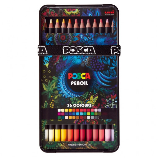 UNI drvene bojice POSCA KPE-200(4.0) 36/1 u lux kutiji