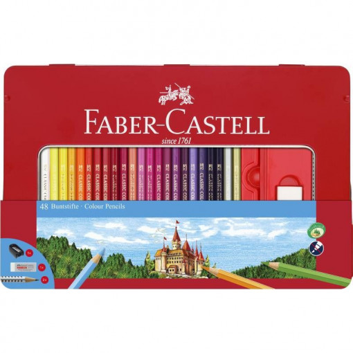 Drvene bojice Vitez metalna kutija 1/48 Faber Castell