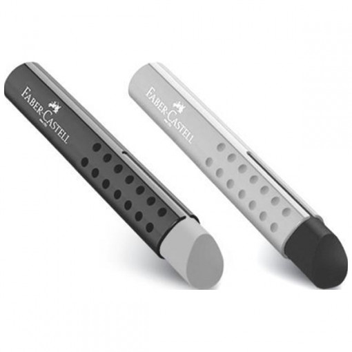 Faber Castell gumica triangular GRIP crno bela
