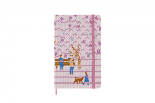 Moleskine Limited Edition Notebook Sakura, Large, Plain, Bench, Canvas Hard Cover