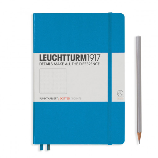 Notebook Medium (A5) Hardcover, Tačke, Azurno plavi