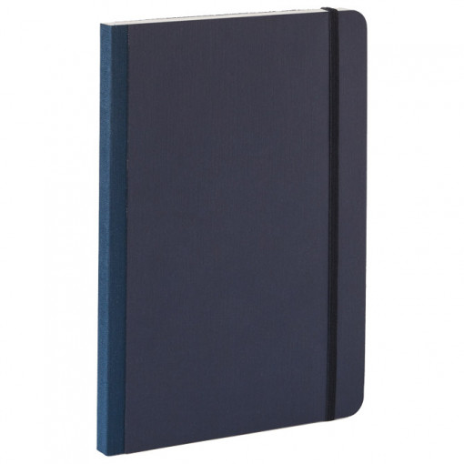 Notes sa gumicom (platno) 9x14cm linije 80L 90g EcoQua Plus Fabriano 19914004 tamno plavi
