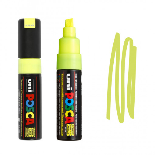 Uni Posca Paint Marker Pen PC-8K - Fluorescent Yellow