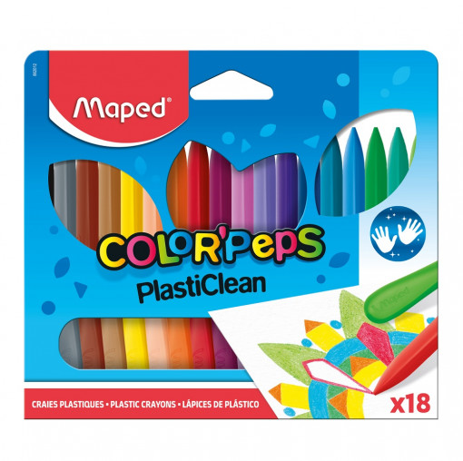 VOŠTANE BOJICE MAPED COLOR`PEPS PLASTIC CLEAN 1/18
