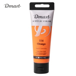 Boja akrilna 75ml pvc tuba Deli Light ORANGE 114