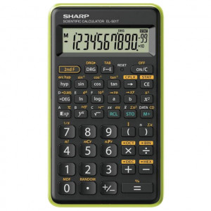 Kalkulator tehnički 10+2mesta 146 funkcija Sharp EL-501TB-GR crno zeleni