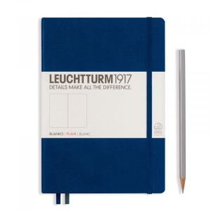 LE Notebook Medium A5 Hardcover249 PG Plain Navy