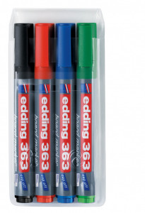 Marker za belu tablu E-363 1-5mm, kosi vrh, set 1/4