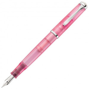 Nalivpero Classic M205 (M)+kožna bela futrola+poklon kutija G30 Pelikan 823845 kvarc-roze
