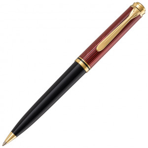 Olovka hemijska Souveran K600+poklon kutija G15 Pelikan 928713 crno-crvena
